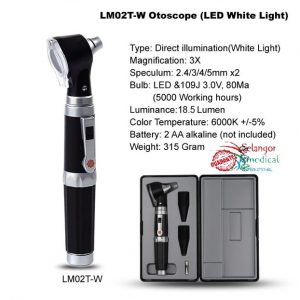 Otoscope fibres optiques LED