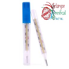 Thermomètre en verre médical