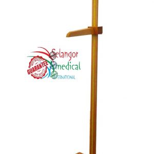 Toise Adulte en bois sur socle