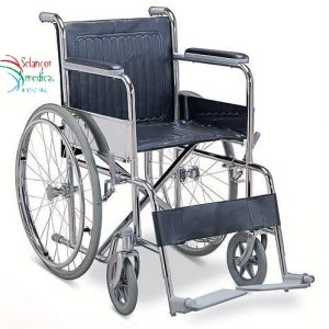 FAUTEUIL ROULANT ADULTE EN ACIER CHROME