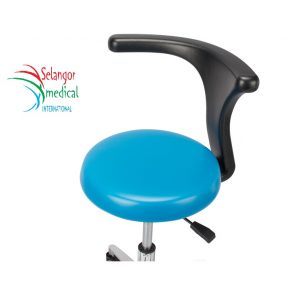 Tabouret roulant a dossier