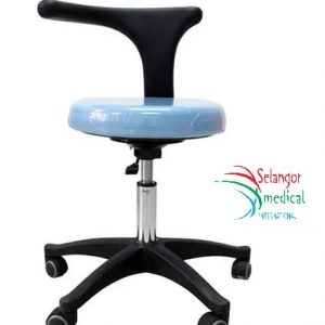 Tabouret roulant a dossier